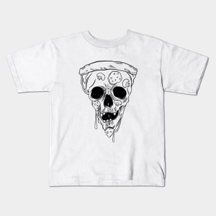 Pizza skull. Half Human Half Pizza Kids T-Shirt